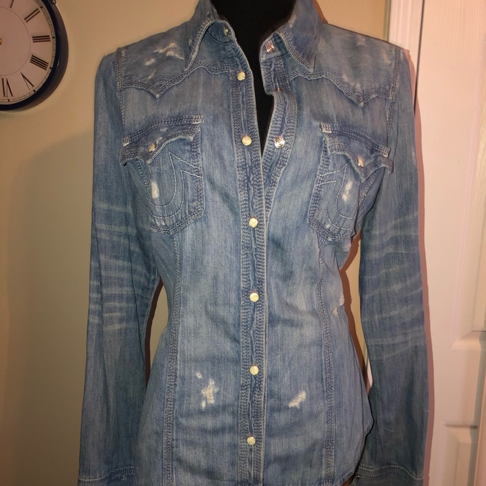 True religion denim shirt